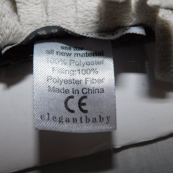 Elegant Baby Gray Monkey Plush Security Blanket Fringe Trim Baby Lovey Nunu - Picture 5 of 7